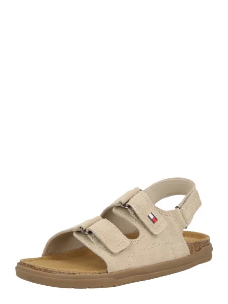 Pantofi Tommy Hilfiger din piele bej