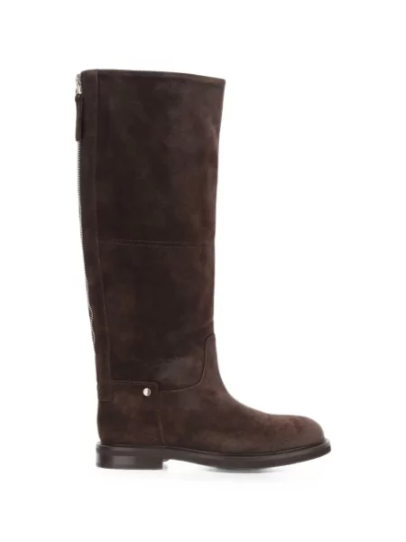 Botine Poeve din piele de căprioară maro