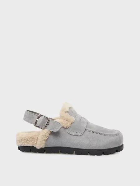 Кожаные сабо Prpy серые