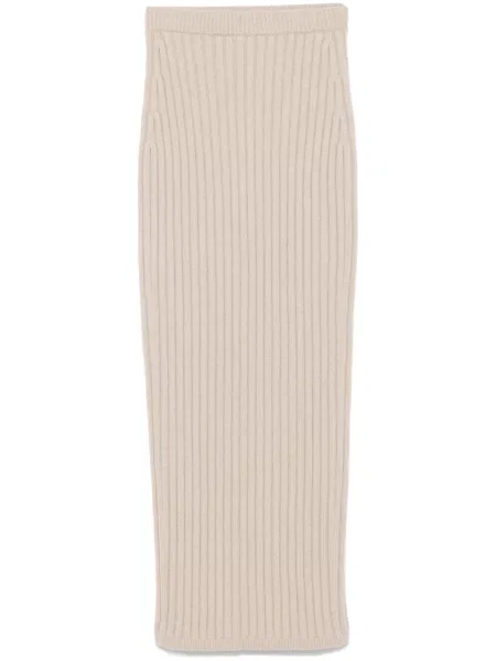 Fustă midi Max Mara până la genunchi cu nervuri