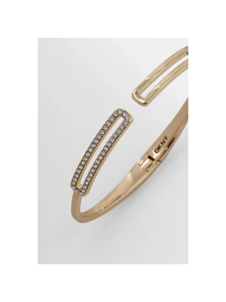 DKNY bransoletka metalowa żółta