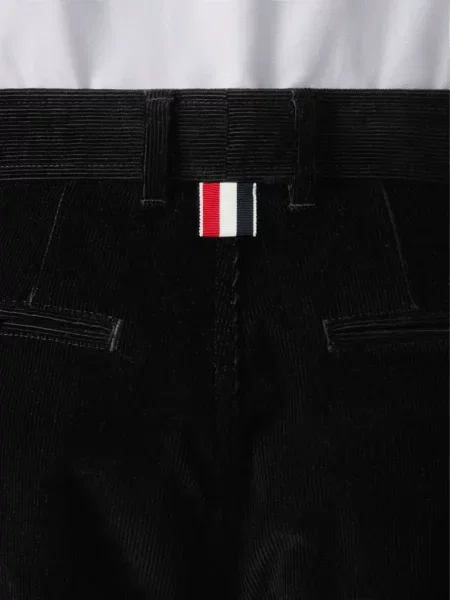 Παντελόνι chino Thom Browne κοτλέ μαύρο