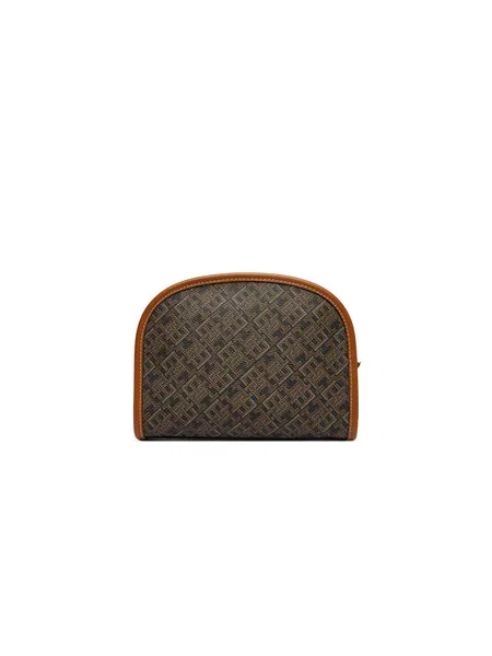 Tommy Hilfiger Kozmetični kovček Th Icon Washbag Mono Print črna