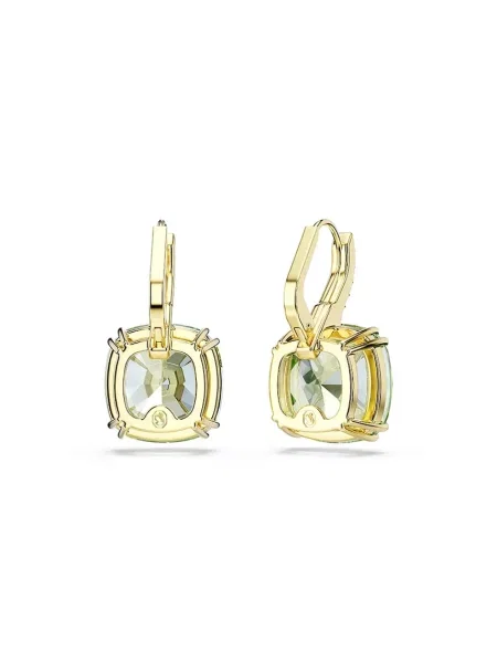 Swarovski kolczyki pozłacane z kryształem Swarovski MILLENIA zielone