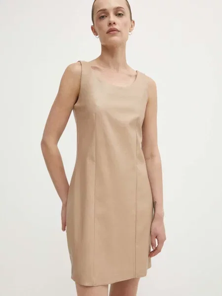 Answear Lab rochie maro mini mulata bej