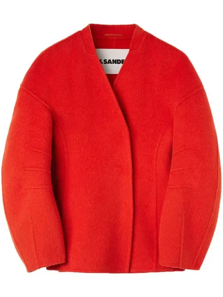 Vunena jakna Jil Sander crvena