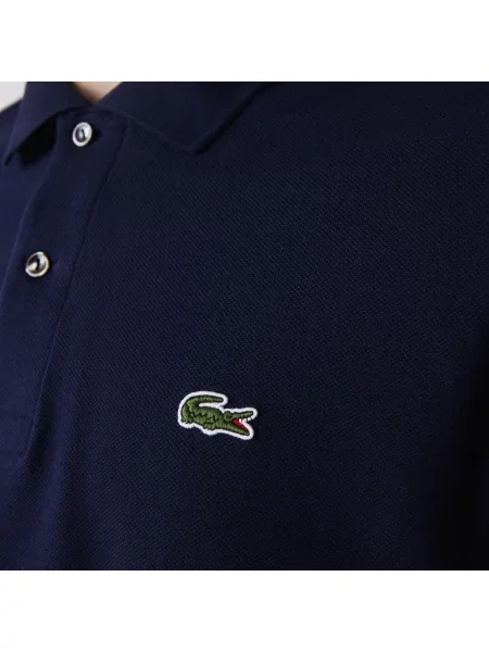 Koszulka polo Lacoste z długim rękawem niebieska