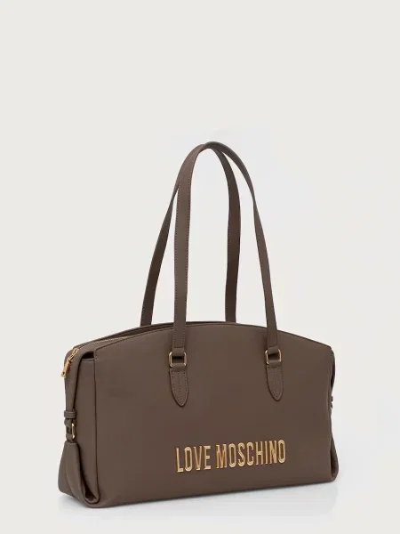 Кожаная сумка шоппер Love Moschino