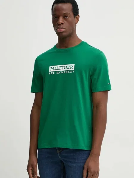 Kratka majica Tommy Hilfiger zelena