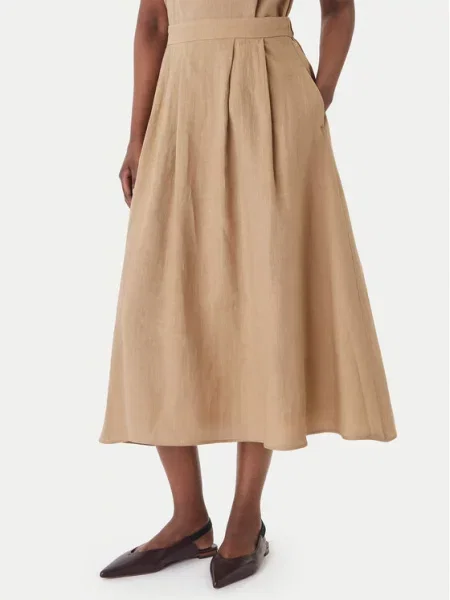 Marella Fustă trapez Biada bej
