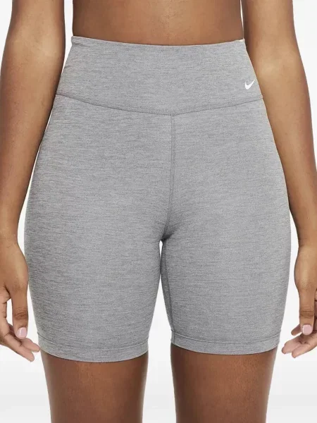 Pantaloni scurți Nike alergare cu talie înaltă în carouri albastru