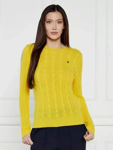 POLO RALPH LAUREN Pulover JULIANNA cu adaos de cașmir galben