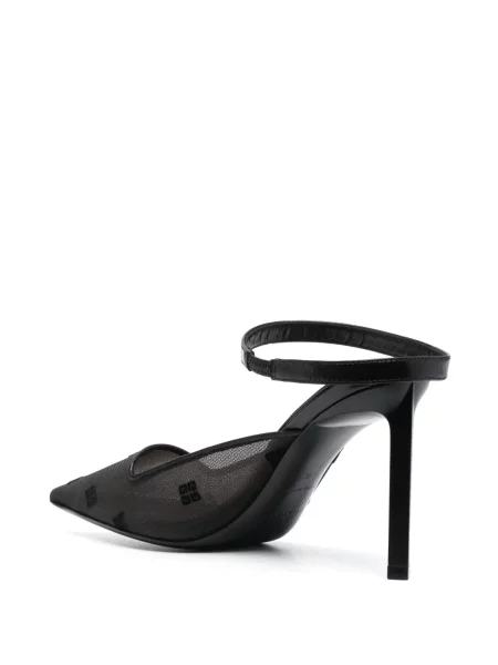 Papuci tip mules Givenchy cu autograf negru