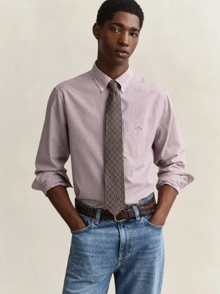 Gant Koszula Mężczyźni Regular Fit M czerwony