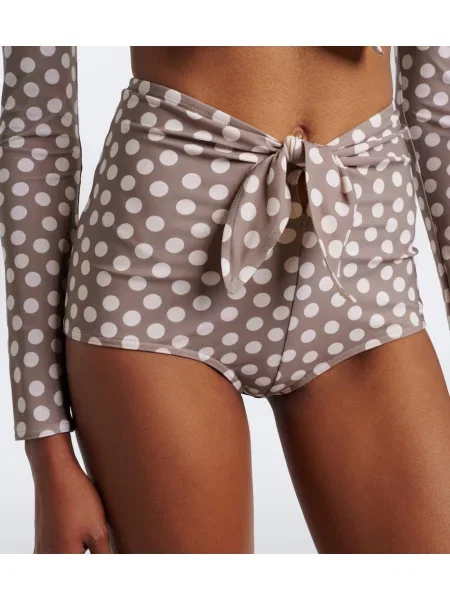 Bikini Alaïa cu buline bej