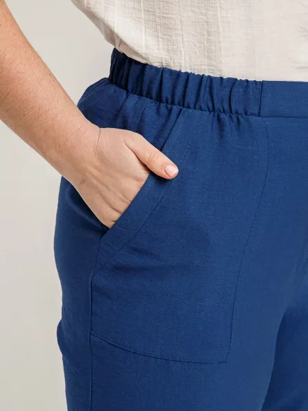 Лляні Штани повсякденні All Posa синій