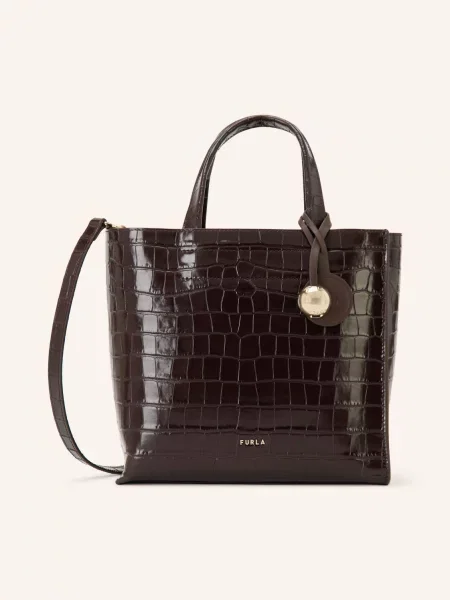 Shopper kabelka Furla hnědá