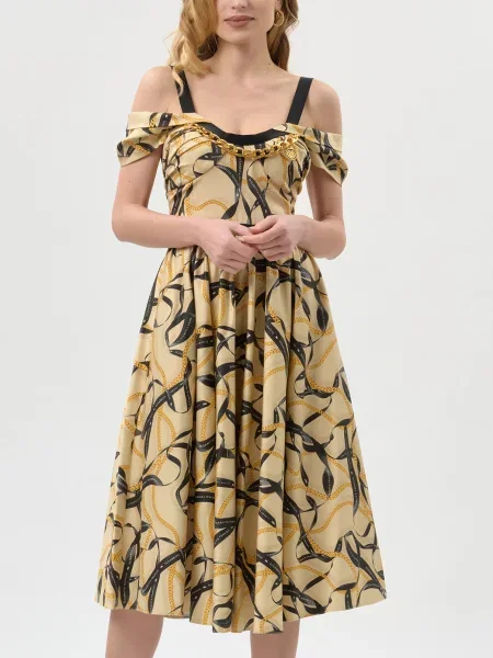 Сукня Elisabetta Franchi бежева