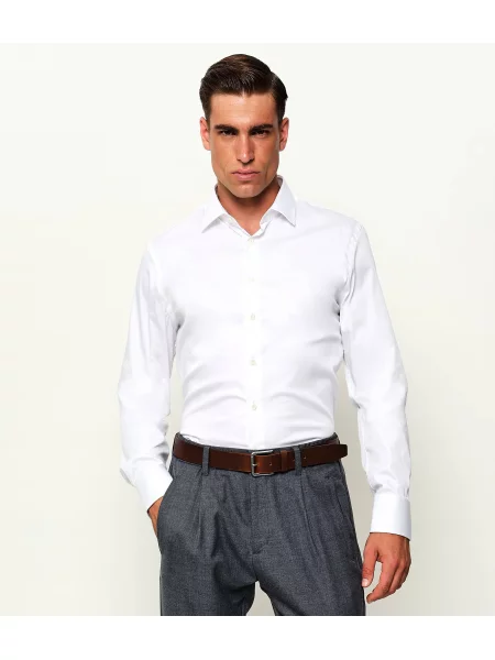 Van Laack Cămașă Hemden | Tailored slim alb