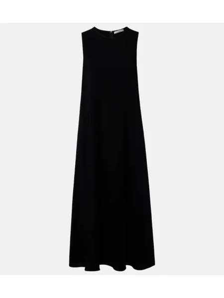 Rochie midi Asceno din jerseu până la genunchi de costum negru