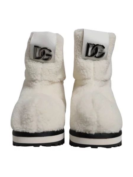 Puszyste botki Dolce And Gabbana z logo białe