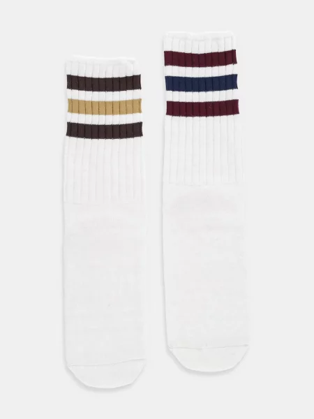 Чорапи с лен adidas Originals 2 чифта бяло