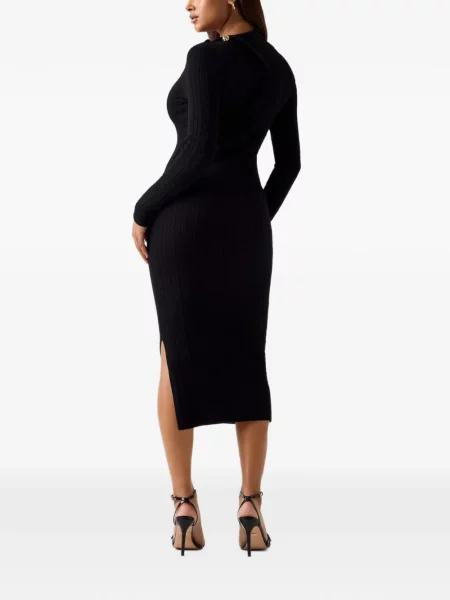 Rochie midi Guess asimetrică negru