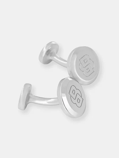 BOSS spinki do mankietów srebrne