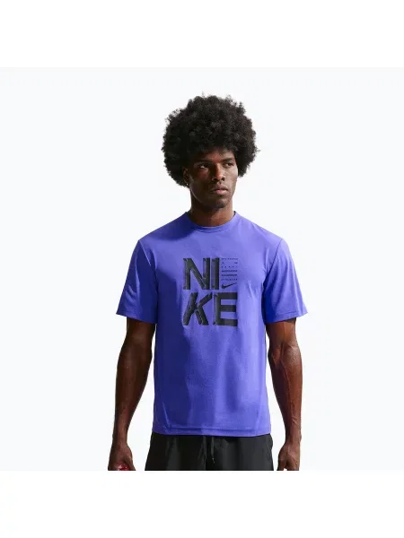 Tricou de antrenament bărbați Nike Hyverse Dri-Fit Persian violet/black negru