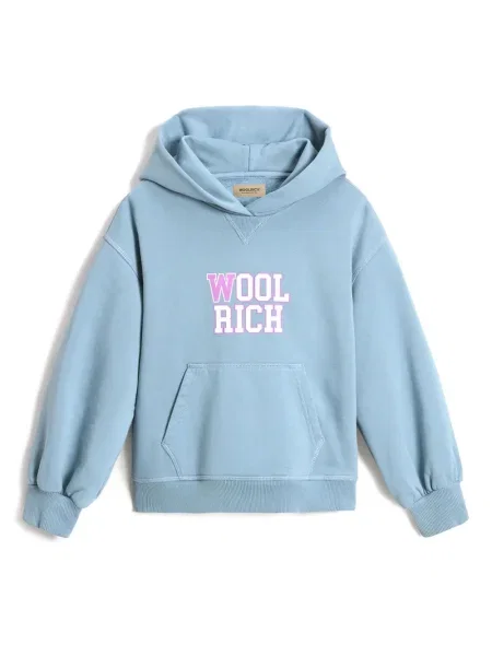 Bluza z kapturem dziecięca Woolrich niebieska