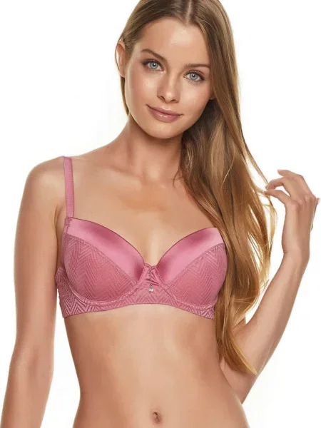 Бюстгальтер с плотной чашкой рожевий