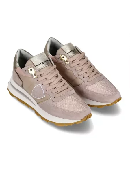 Buty do biegania Philippe Model zamszowe do biegania różowe