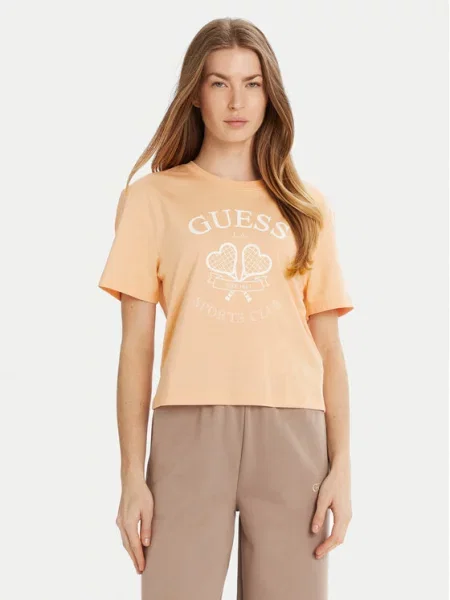 Guess T-Shirt pomarańczowy