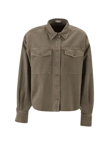 Koszula Brunello Cucinelli brązowa