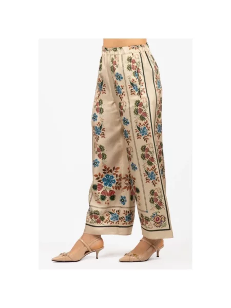 Weekend Max Mara Spodnie Kobieta Wielobarwność Wide Trousers beżowe