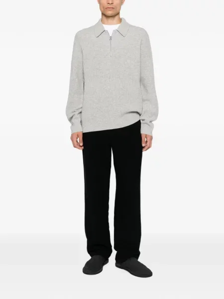 Tricou polo Samsøe Samsøe tricotate gri