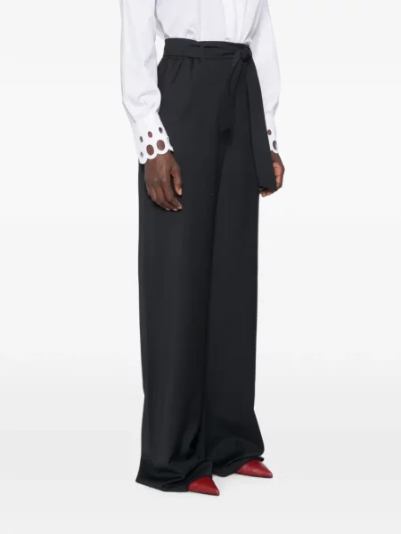 Cu centură pantaloni Max Mara albastru