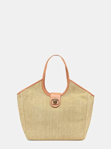 Geantă shopper Kurt Geiger London bej