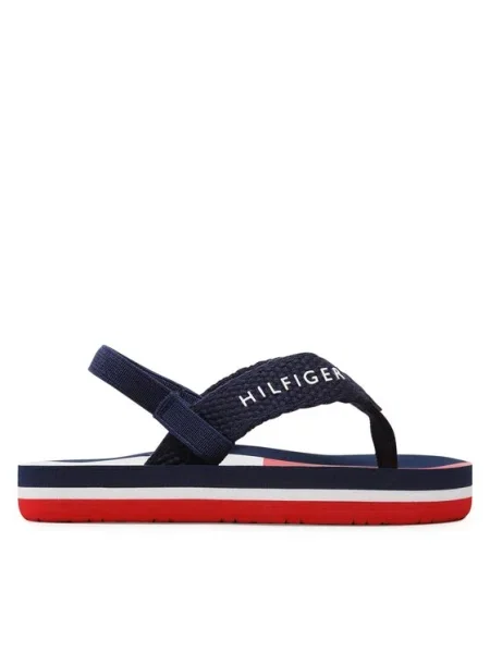 Tommy Hilfiger Сандали Flag Flap Flop Тъмносин