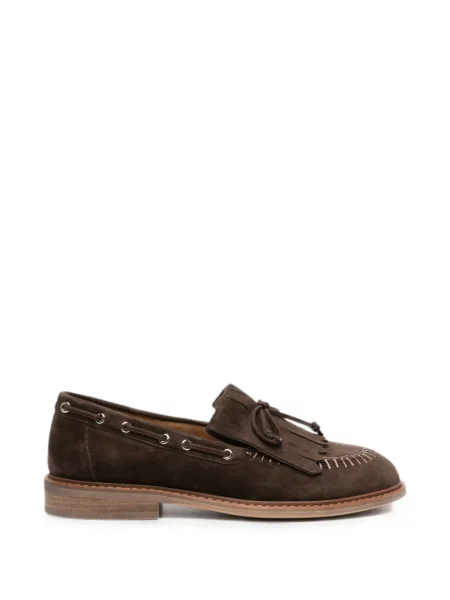 Pantofi loafer Adrianna Feretti cu franjuri maro