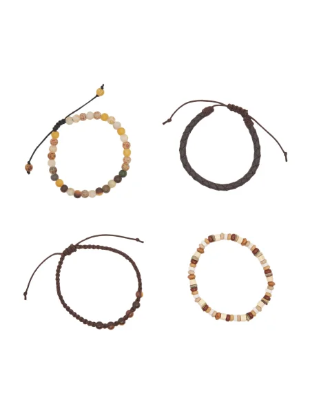 Pull&Bear Náramok / hnedá / svetlohnedá / tmavohnedá béžová