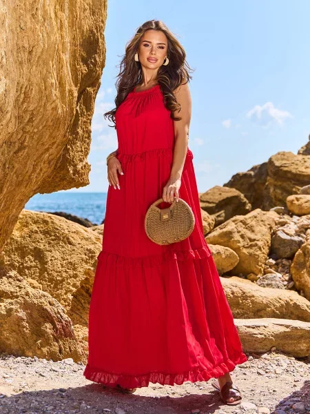Сукня максі ISSA Plus червоний