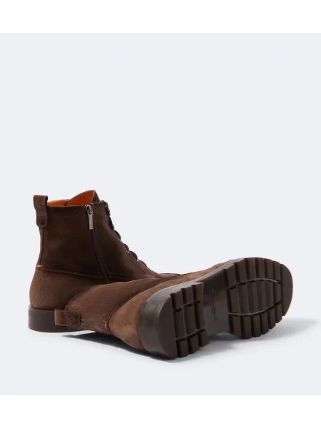 Členkové topánky Santoni hnedá