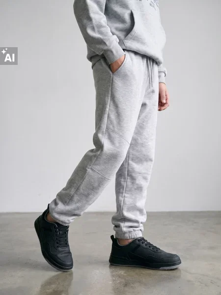Sinsay Tepláky loose jogger šedá
