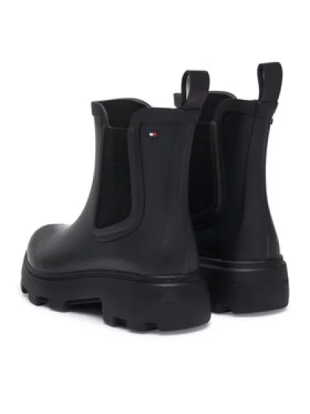 Tommy Hilfiger Gumáky Flag Cleated čierna