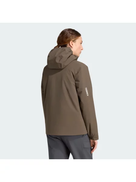 Zateplená bunda skapucí Terrex Multi Essentials CLIMAPROOF olivový
