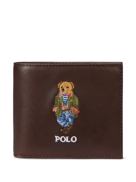 Kožené kostkované dvouřadé polotričko Polo Ralph Lauren modré
