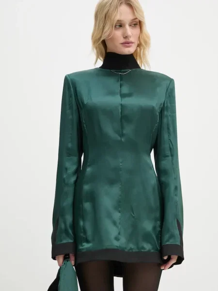 Maison Margiela rochie mini mulată verde