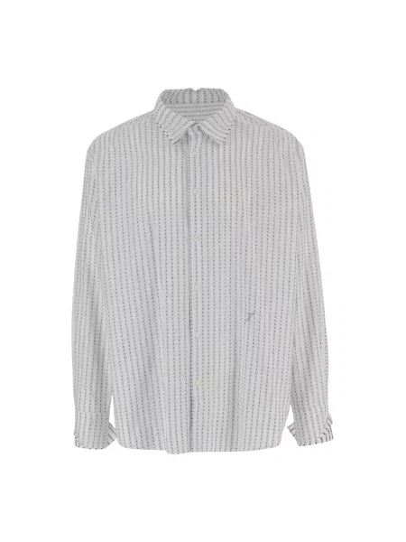 Koszula Jacquemus w paski z logo biała