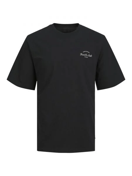 JACK & JONES Majica črna / bela